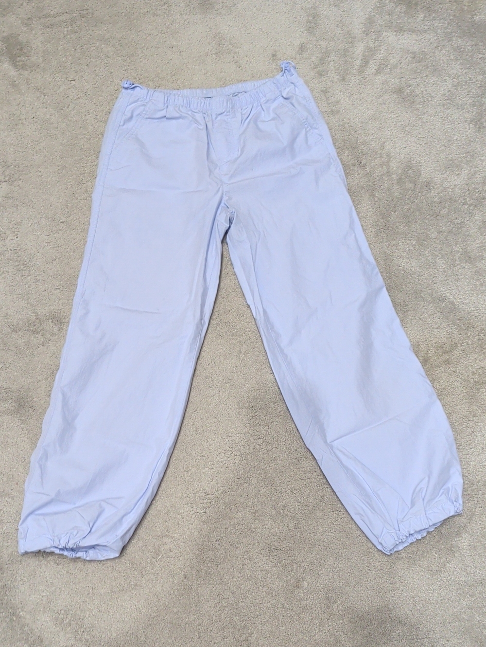Light Blue ish Purple Girls Elastic-Waist Casual Pants